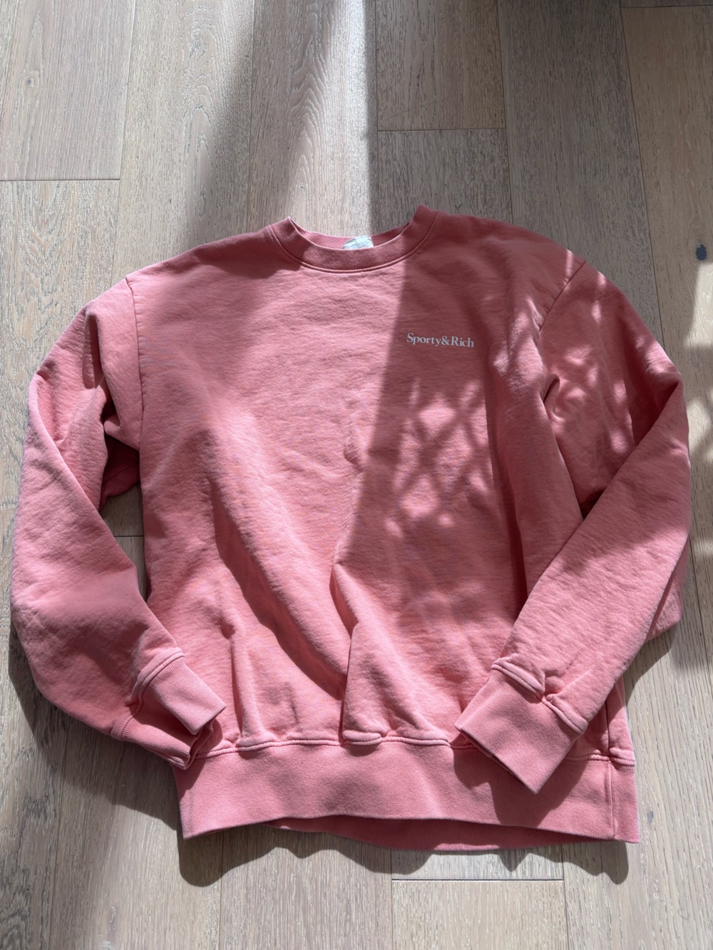 Sporty & Rich Coral Pink Crewneck Sweatshirt